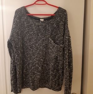 Oversized Salt and Pepper Sweater